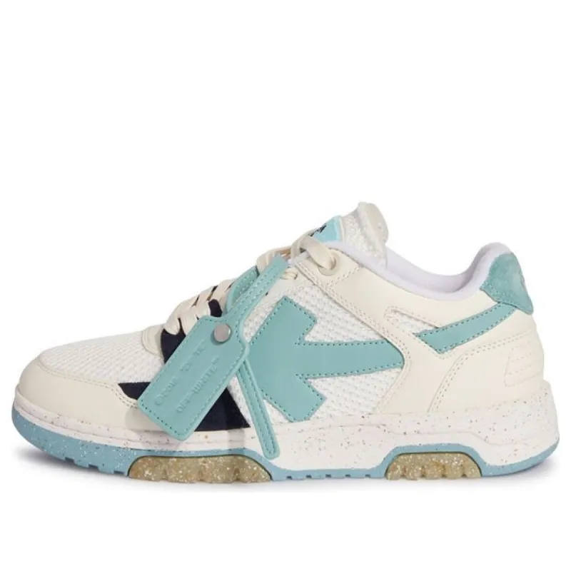 Off-White Out Of Office Panelled Lace-Up Sneakers 'Blue White' OMIA189F22LEA0010142 sold by KicksCrew
