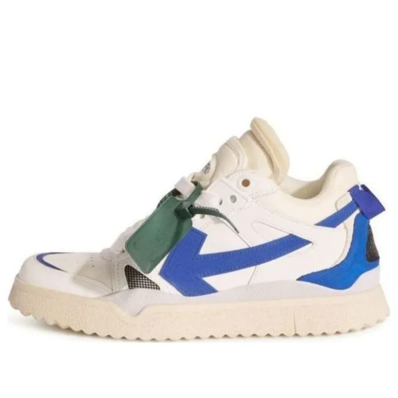Off-White Sponge Mid-Top Sneakers 'White Blue' OMIA234F23LEA0010169 sold by KicksCrew