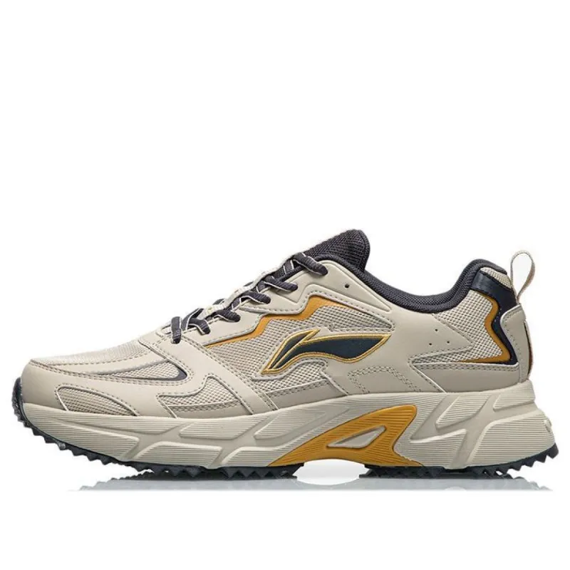 Li-Ning Retro Running Shoes 'Yellow Beige' ARLQ001-7 sold by KicksCrew