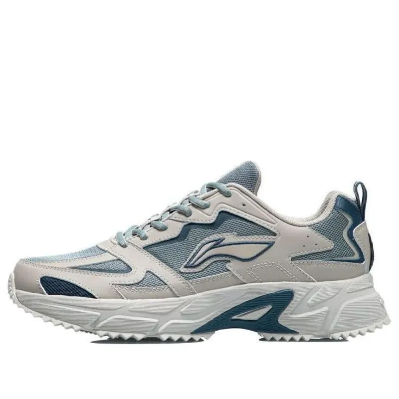 Li-Ning Retro Running Shoes 'Grey Green' ARLQ001-5 sold by KicksCrew