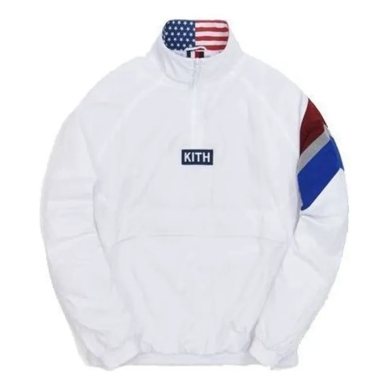 KITH Retro Quarter Zip Track Jacket 'White' KH1252-101 sold by KicksCrew