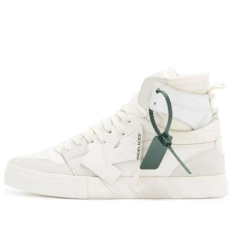 Off-White Vulcanized High-Top 'White Green' OMIA225S22LEA0010401 sold by KicksCrew