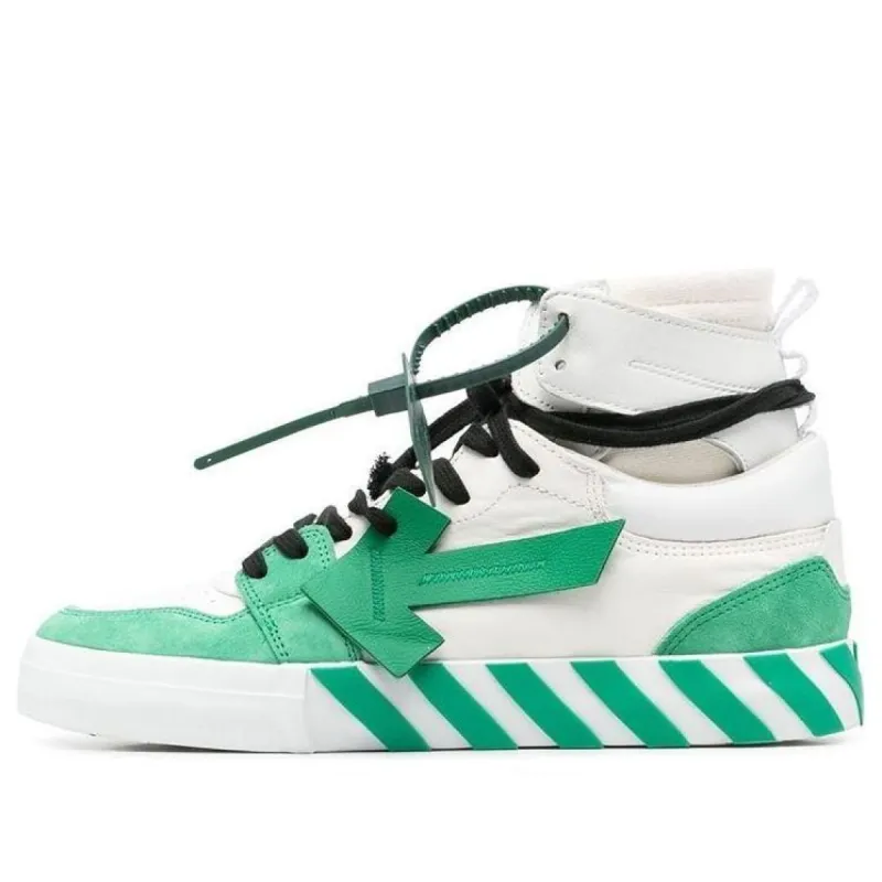 Off-White Vulcanized High-Top 'Green White' OMIA225F22LEA0010155 sold by KicksCrew