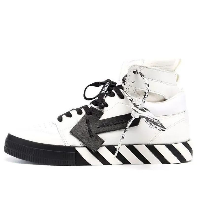 Off-White Vulcanized High-Top 'White Black' OMIA225F21LEA0010110 sold by KicksCrew
