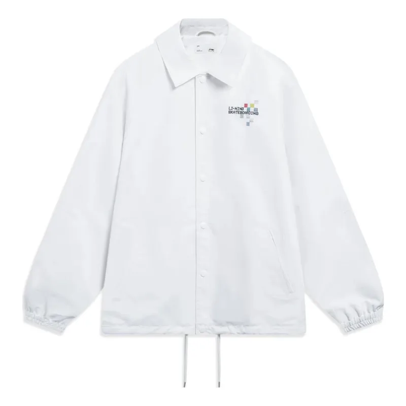 Li-Ning Skateboarding Graphic Loose Fit Jacket 'White' AFDT129-2 sold by KicksCrew