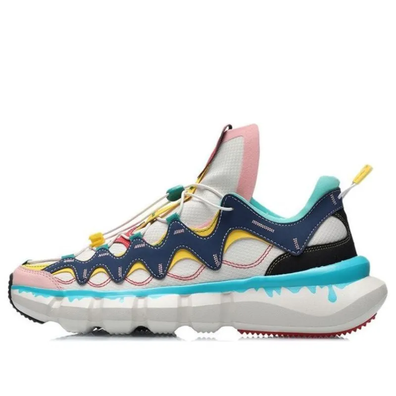 Li-Ning Essence 2.3 Lite 'Paint Drip - White Prussian Blue' AGBR051-1 sold by KicksCrew