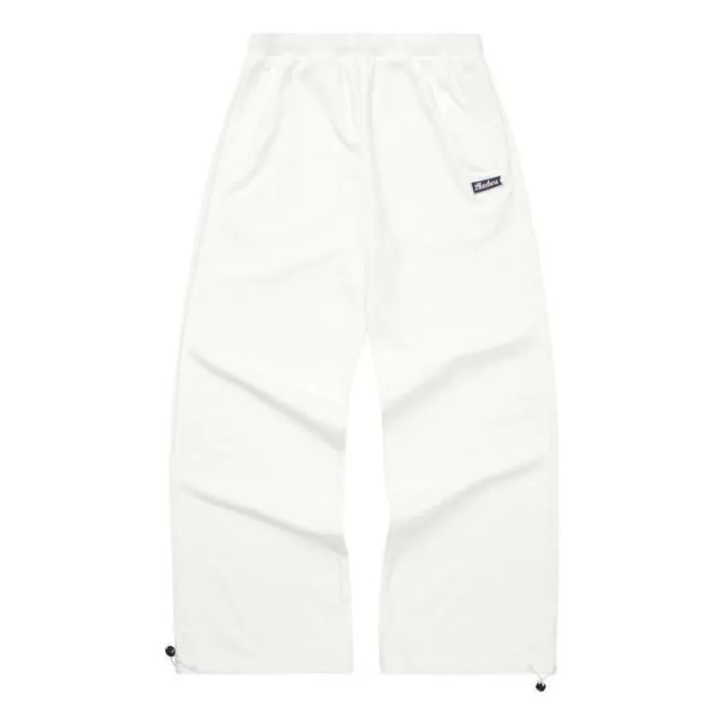 (WMNS) Skechers Logo Letter Straight Casual Pants 'White' L222W151-0074 sold by KicksCrew