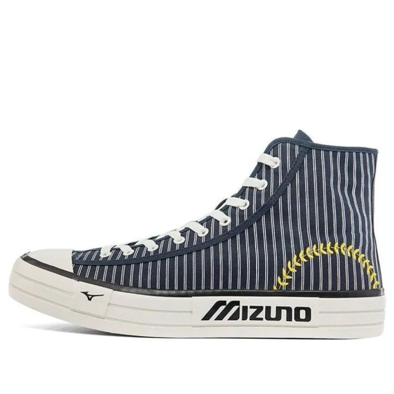 Mizuno Courts High Top Canvas 'Navy Stripes' D1GH220702 sold by KicksCrew