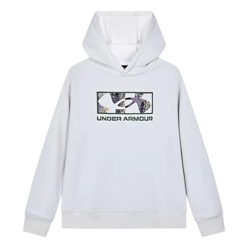 (GS) Under Armour Picture Printed Hoodie 'White' 234103140 sold by KicksCrew