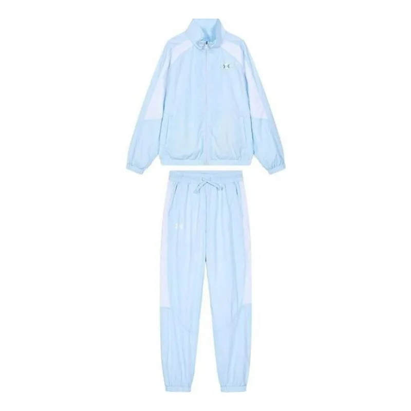 (GS) Under Armour Sportswear Track Jacket and Pants 'Blue White' 233204470 sold by KicksCrew