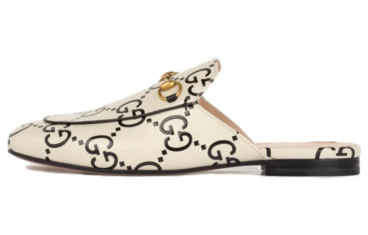 Gucci Princetown GG Debossed Leather Slipper 'Black Nerd' 557730-UGM30-9180 sold by KicksCrew