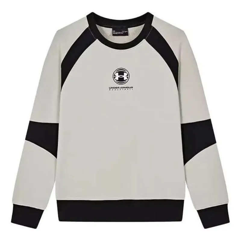 (GS) Under Armour Athletics Long Sleeve Pullover 'Grey Black' 233103113 sold by KicksCrew