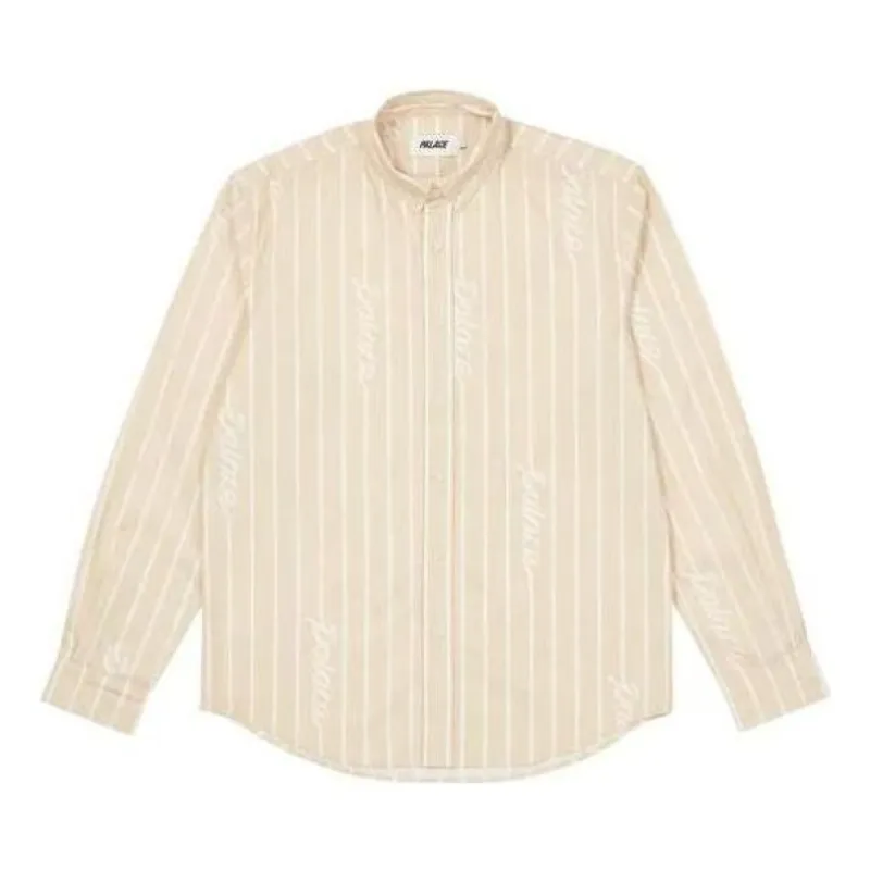 Palace FW22 Hand Stripe Shirt 'Beige' P23SHT015 sold by KicksCrew