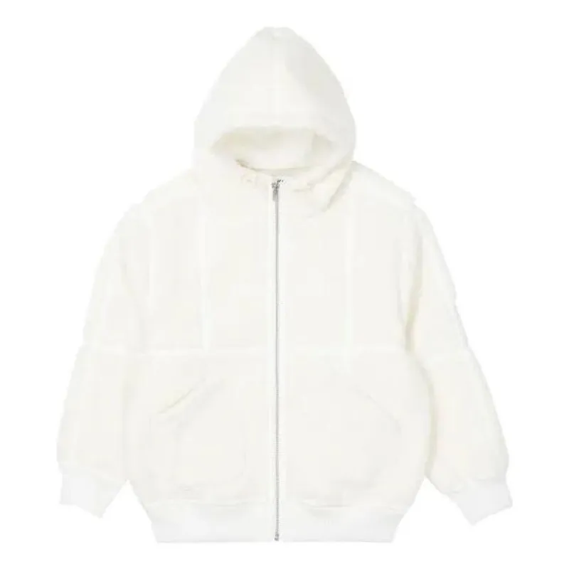 Palace FW22 Sherpa Hooded Jacket 'White' P23JK091 sold by KicksCrew