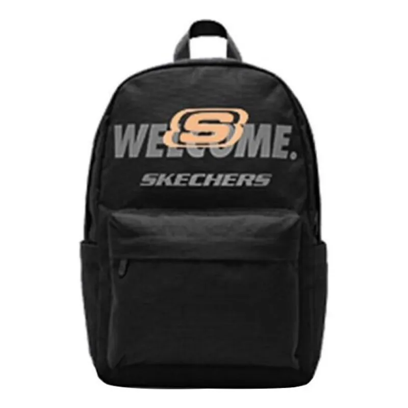 Skechers Scolor Logo Printed Backpack 'Black Gold Grey' L122U177-0018 sold by KicksCrew