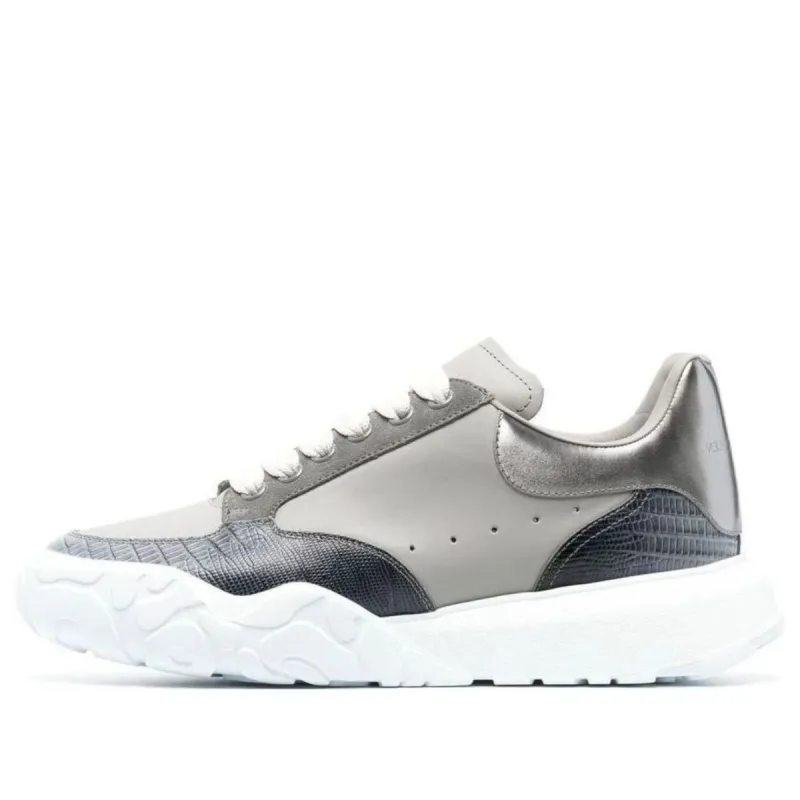 Alexander McQueen Court Trainer 'Grey Silver Navy White' 711132WIAAB1820 sold by KicksCrew