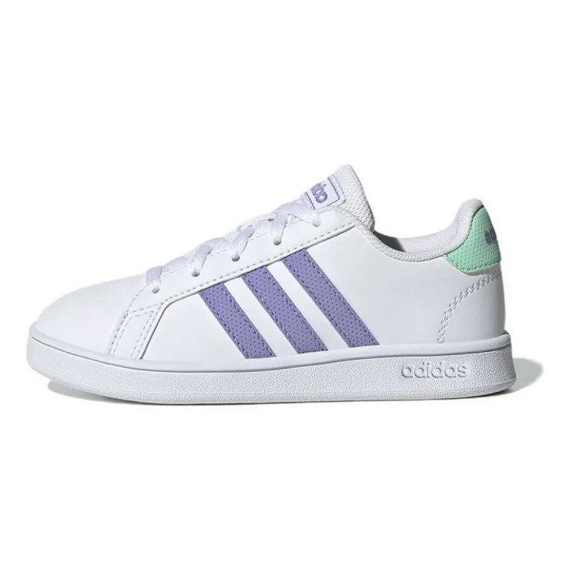 (GS) Adidas Grand Court Tennin Shoes 'White Purple' GX5775 sold by KicksCrew
