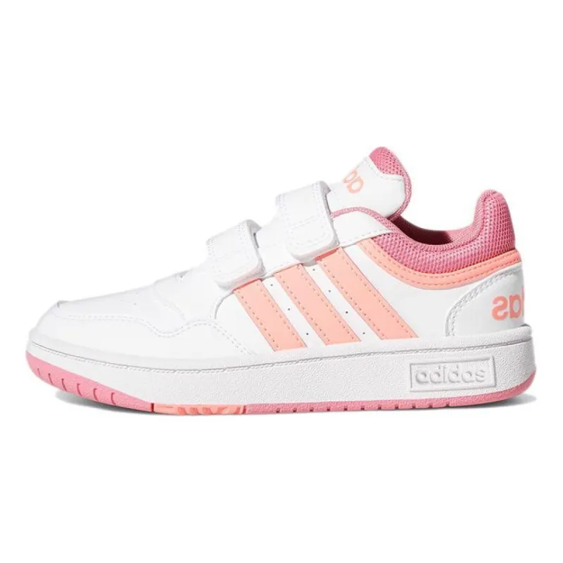 (GS) Adidas Hoops Lifestyle Basketball Hook-and-Loop Shoes 'White Rose Tone' GW0434 sold by KicksCrew