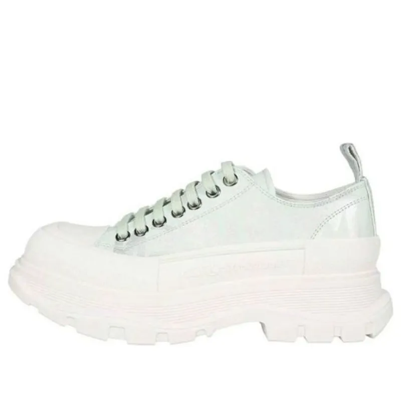 Alexander McQueen Tread Slick Leather Sneakers 'Green White' 711108WIAT64615 sold by KicksCrew