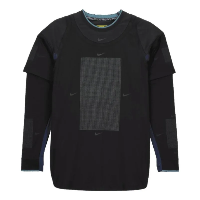 Nike ISPA ロングスリーブTシャツ Nike Nike ISPA Long Sleeve T-shirt Black / Black - Midnight