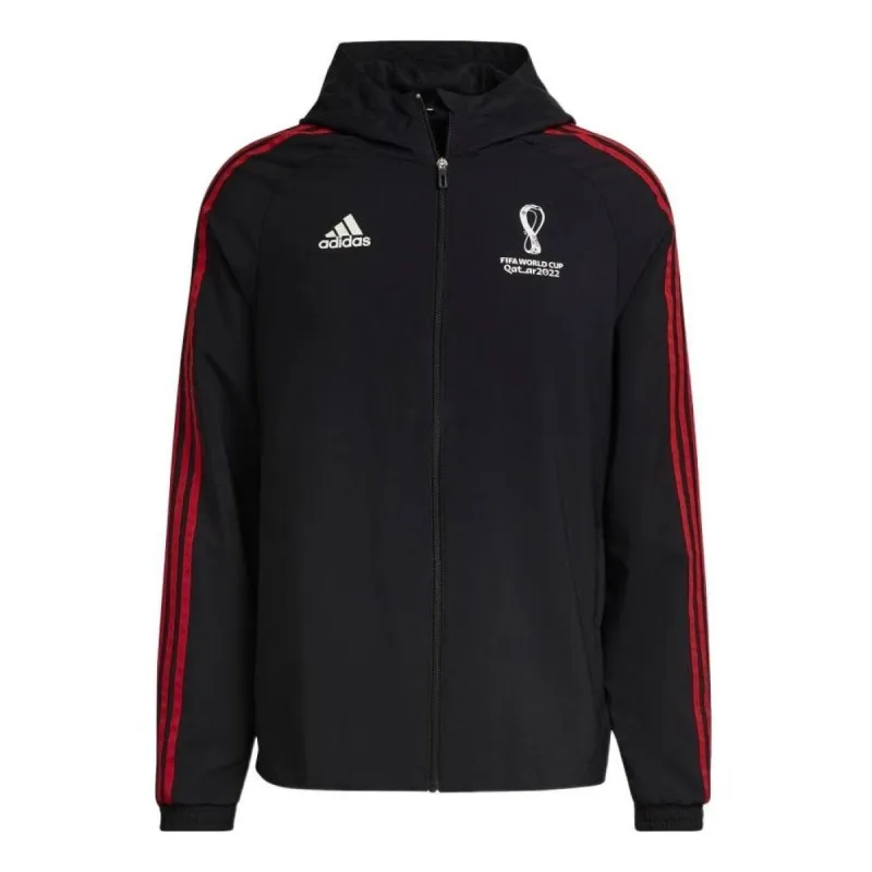Adidas Fifa World Cup 2022 Official Emblem Woven Jacket 'Black' HC3450 sold by KicksCrew