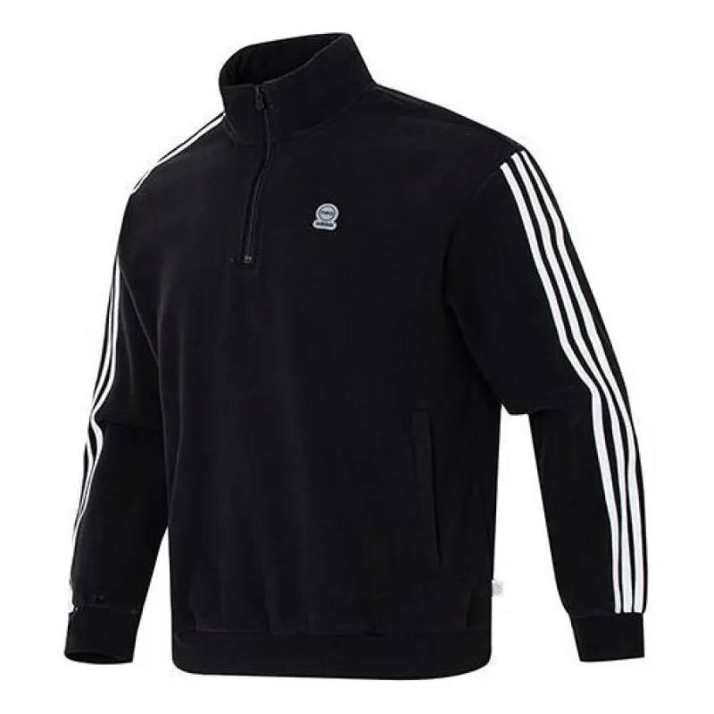 Adidas Urban Essential Half-Zip sweatshirt 'Black' HN8735 sold by KicksCrew