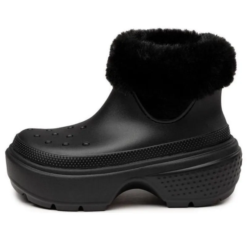 (WMNS) Crocs Stomp Lined Boot 'Black' 208718-001 made by Crocs