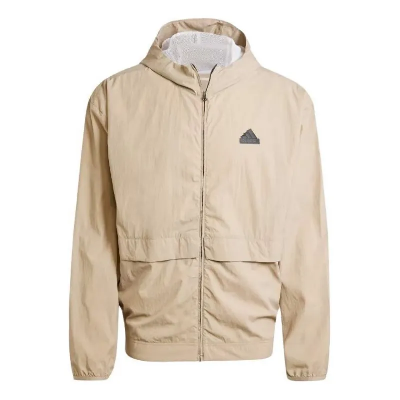 adidas City Escape Full-Zip Hoodie 'Beige' IS9284 sold by KicksCrew