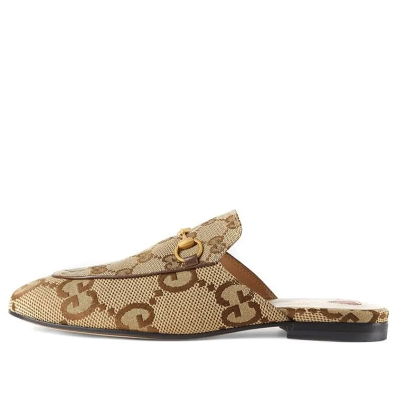 (WMNS) Gucci Jumbo GG Princetown Slipper 'Camel Ebony' 475094-UKO60-2588 sold by KicksCrew