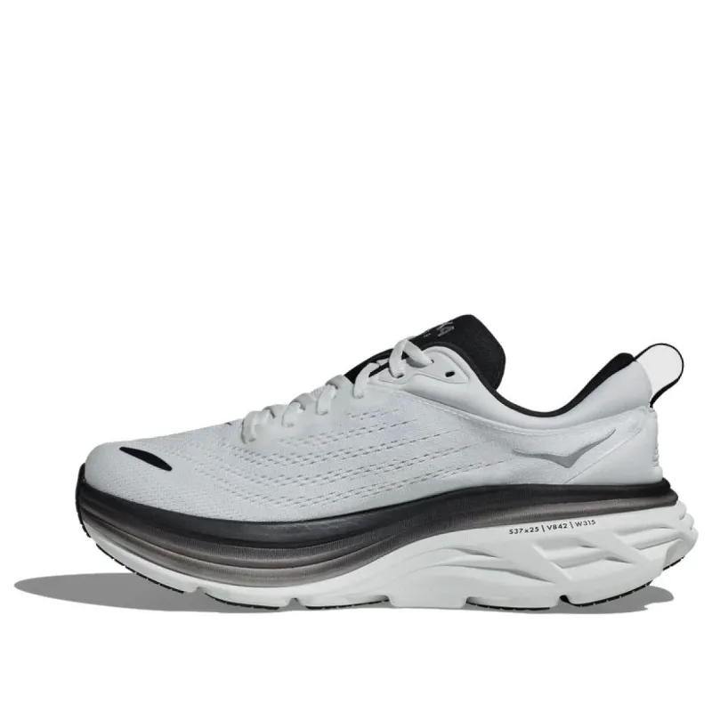 HOKA ONE ONE Bondi 8 2E Wide 'White Black' 1127953-WBLC sold by KicksCrew