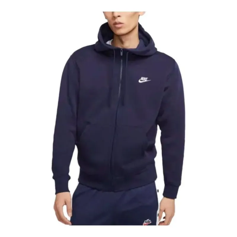 Nike Sportswear Club Fleece Full-Zip Hoodie 'Blue' BV2646-410 sold by KicksCrew