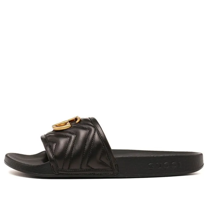 Gucci Matelasse Double G Slide 'Black' 603701-0R030-1000 sold by KicksCrew