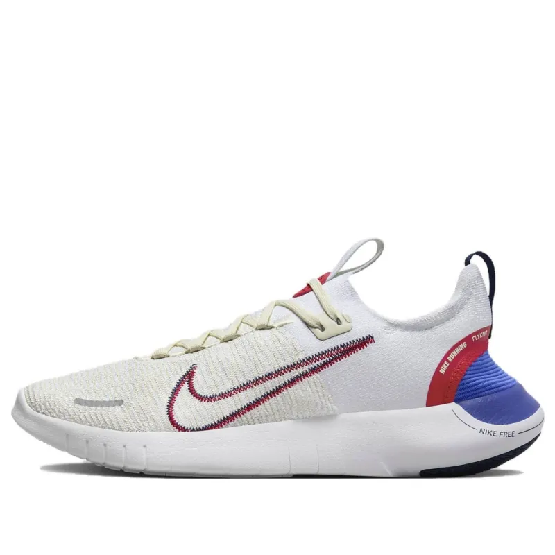 Nike Free RN NN Road Running Shoes 'White Sea Glass Blue Joy University Red' FB1276-100 sold by KicksCrew