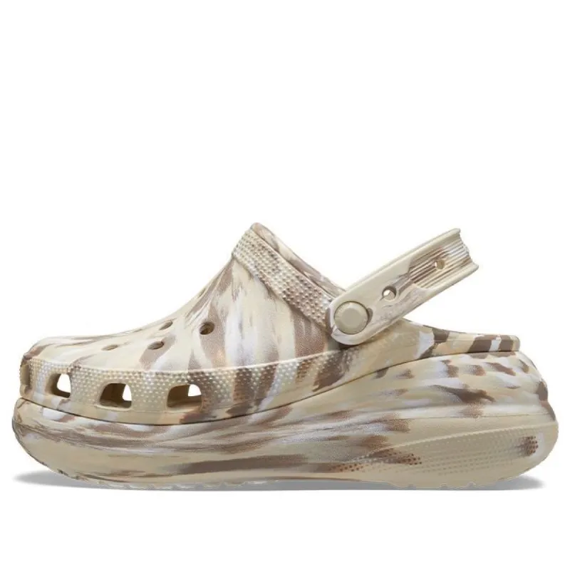 (WMNS) Crocs Classic Crush Marbled Clog 'Bone Multi' 208265-2Y3 sold by KicksCrew