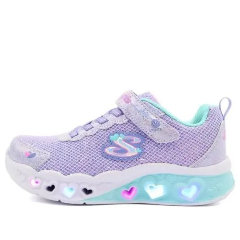 (GS) Skechers S Lights 'Flutter Heart - Light Lavender Multicolor' 302317-LLVMT sold by KicksCrew