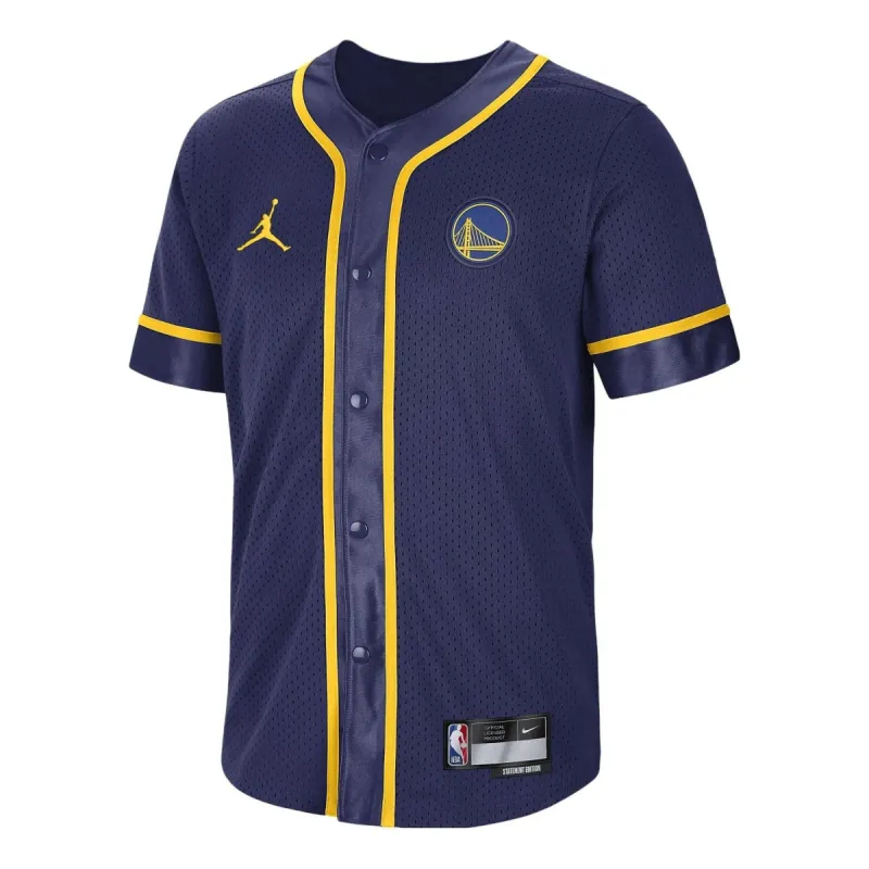 Nike Golden State Warriors Dri Fit Short Sleeve Shirt 'Blue Yellow' DN9831-421 sold by KicksCrew