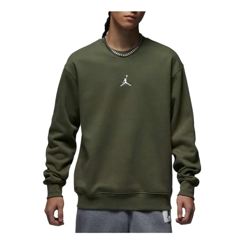 Air Jordan Essentials Logo Sweatshirt 'Olive Green' FV8451-222 sold by KicksCrew