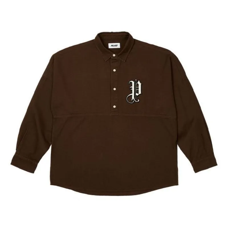 Palace Old English Shirt 'Nice Brown' P25SHT024 sold by KicksCrew