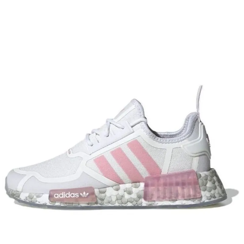 (GS) adidas originals NMD_R1 'White Light Pink' GX5733 sold by KicksCrew