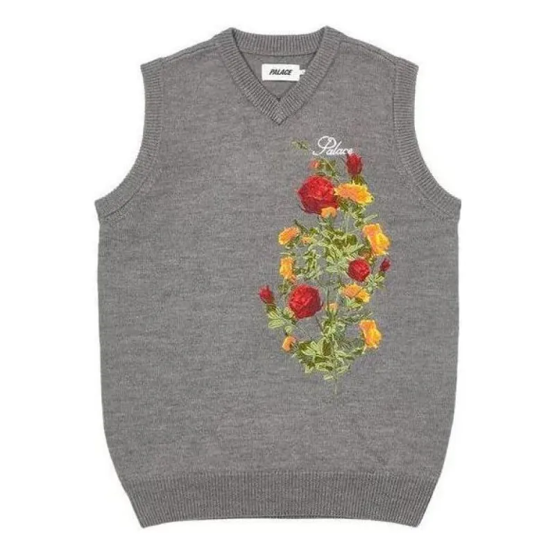 Palace Rose Knit Vest 'Grey' P23KW010 sold by KicksCrew