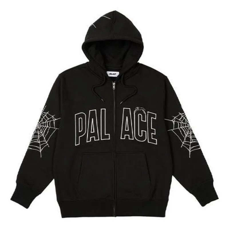 Palace Spider Zip Hood 'Black' P25CS076 sold by KicksCrew