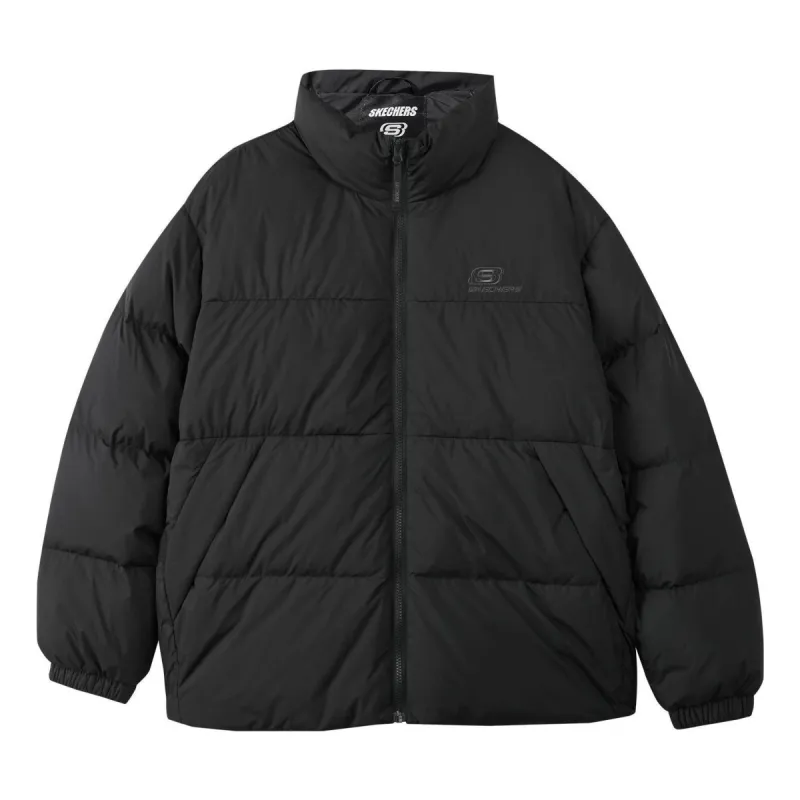 Skechers Fashion Logo Printed Down Jacket 'Black' L423U106-0018 sold by KicksCrew