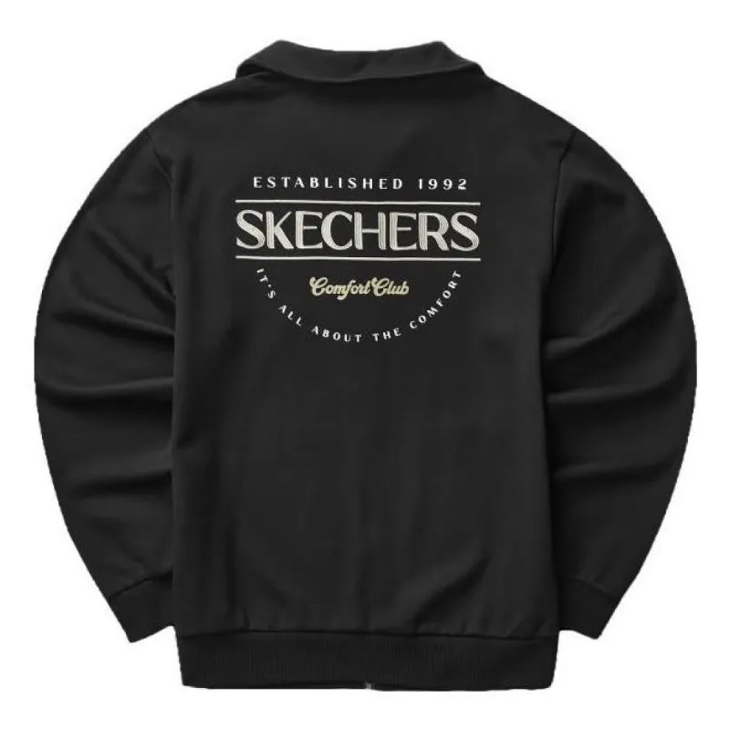 Skechers Casual Loose Fit Pullover Sweatshirt 'Black' L323M036-0018 sold by KicksCrew