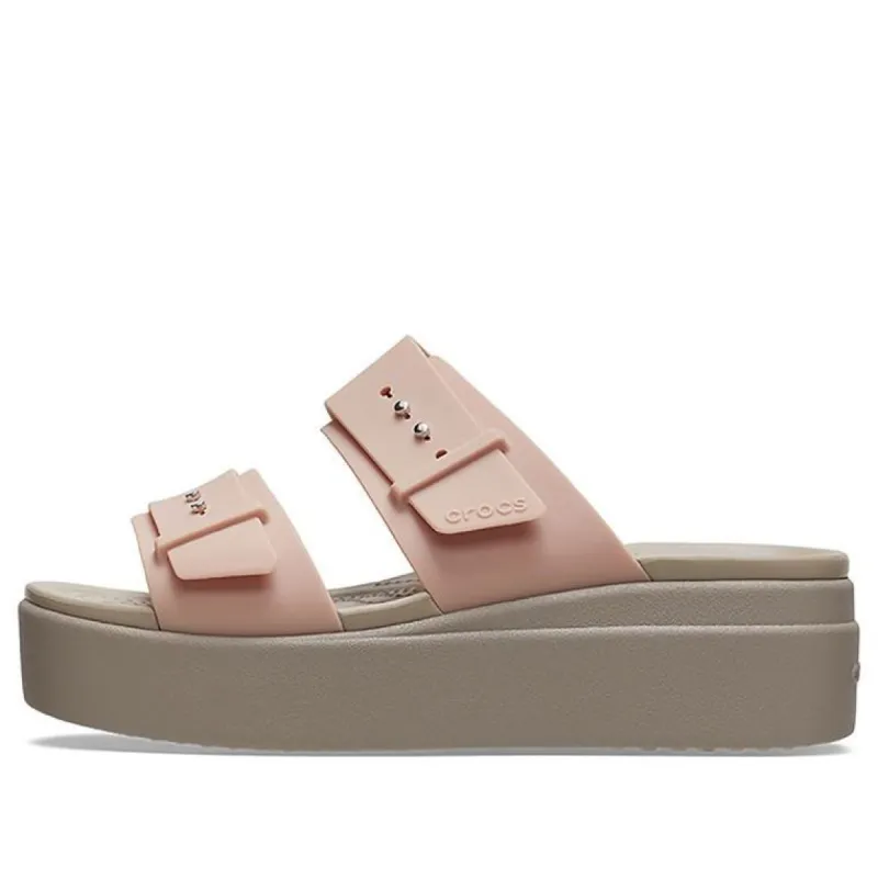 (WMNS) Crocs Pale Blush Brooklyn Sandal 'Brown Beige' 207431-6RL sold by KicksCrew