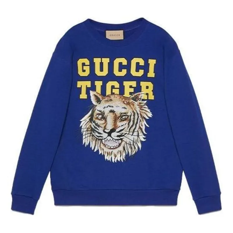 Gucci Tiger Cotton Sweatshirt 'Blue' 623245-XJD3T-4622 sold by KicksCrew