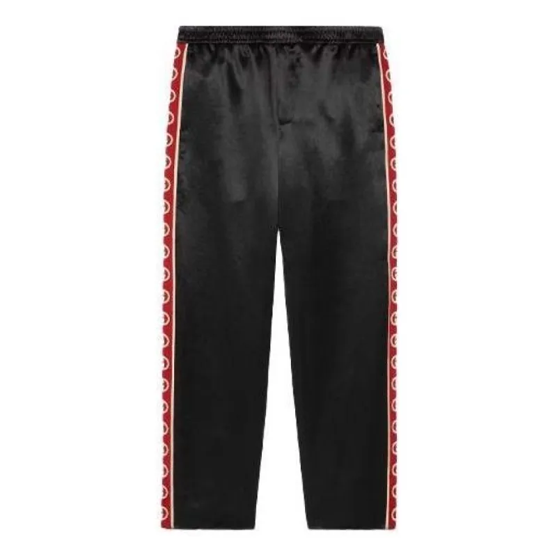 Gucci Acetate pant with Interlocking G stripe 'Black' 619070-ZAEP5-1043 sold by KicksCrew