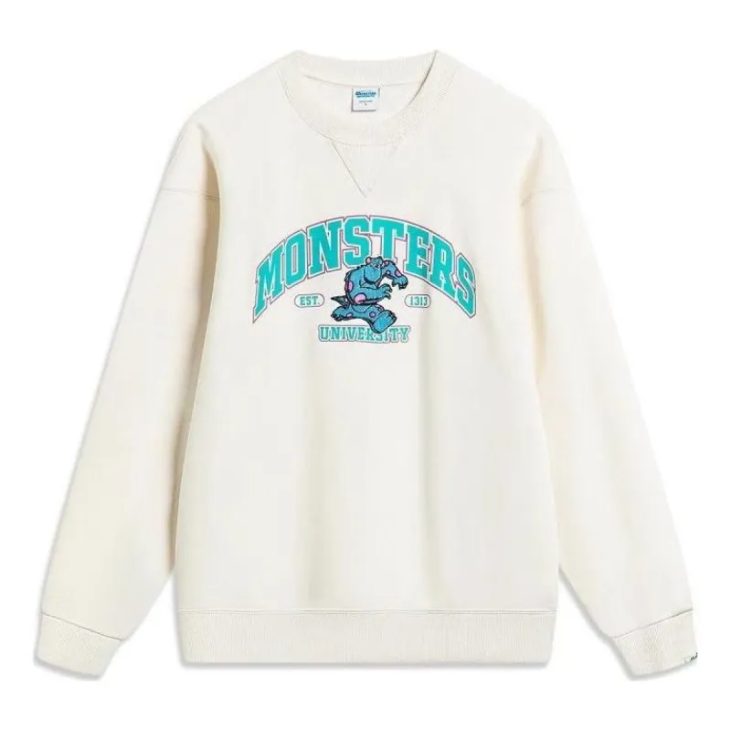 Li-Ning x Disney Monster University Sweatshirt 'Beige' AWDT813-2 sold by KicksCrew