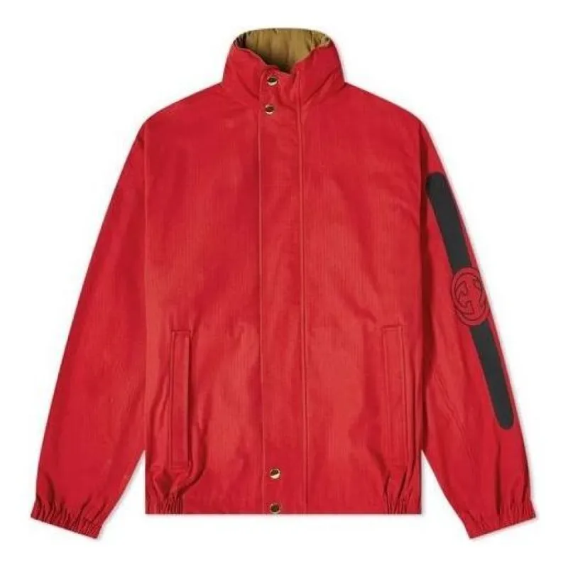 Gucci Reversible Logo Arm Hooded Jacket 'Red' 618902-ZAEOM-6082 sold by KicksCrew