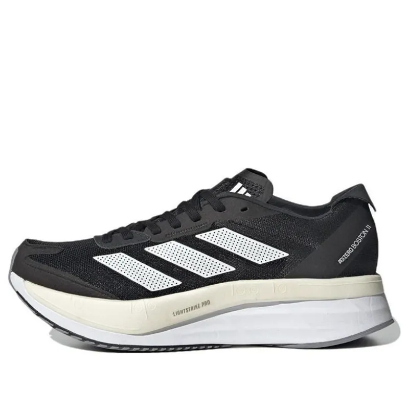 (WMNS) adidas Adizero Boston 11 'Black White' GX6657 sold by KicksCrew