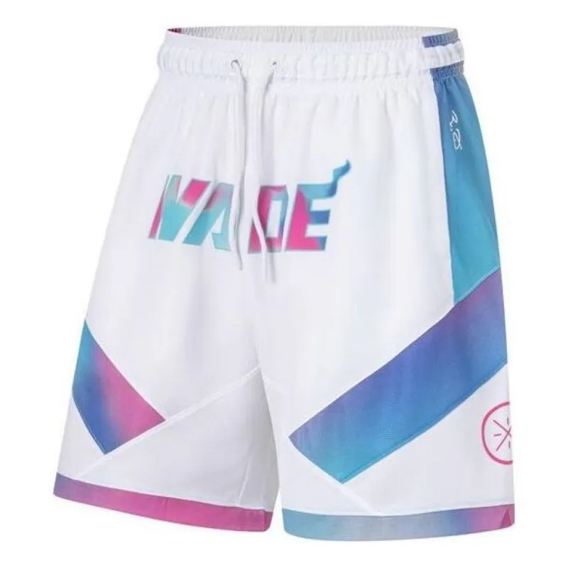 Li-Ning Wade Basketball Shorts 'White Dolphin Blue' AAPT051-4 sold by KicksCrew